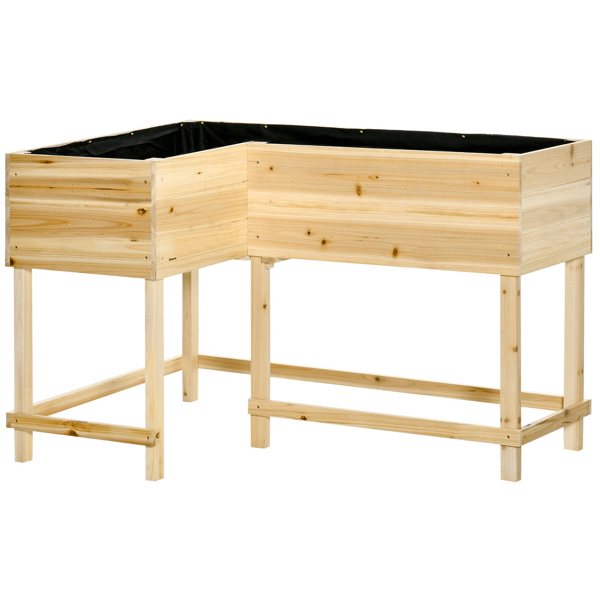- Jardinière sur pieds potager d'angle bois sapin pré-huilé
