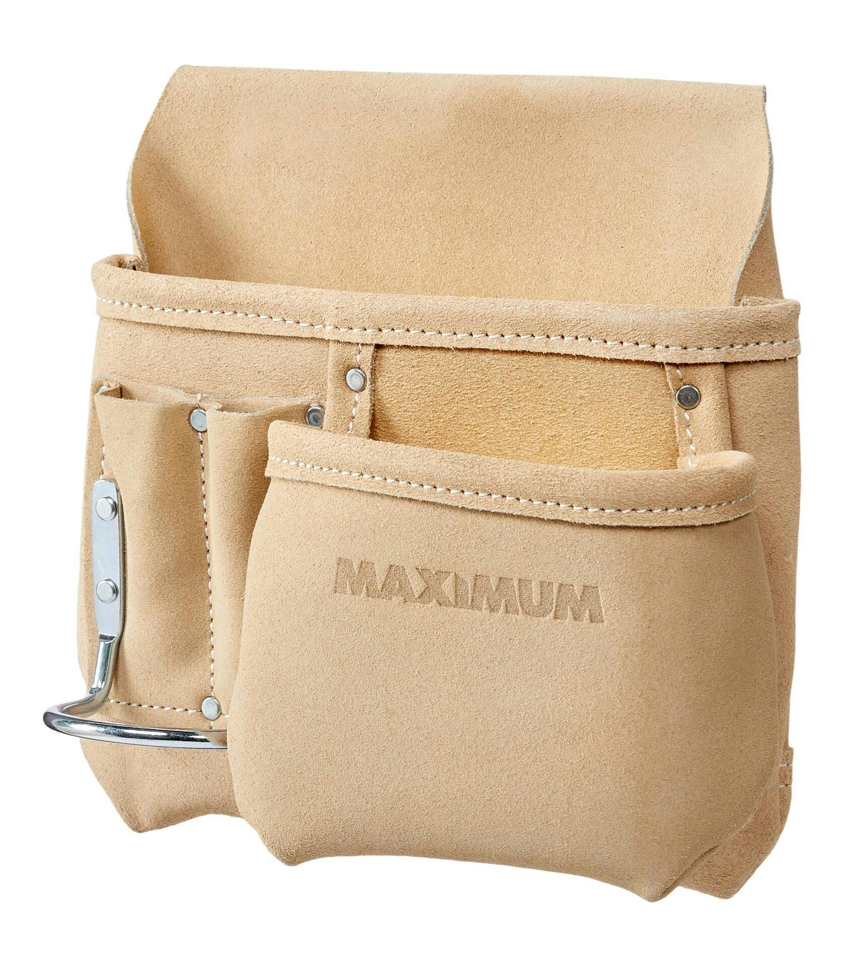 MAXIMUM Nail Tool Leather Pouch, 5 Pockets