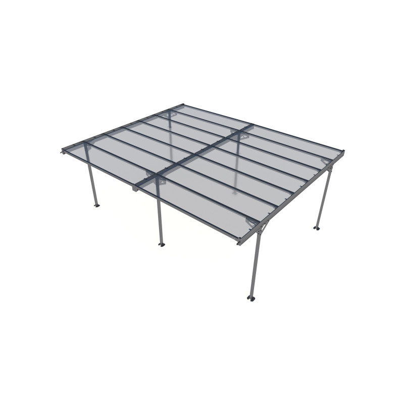 Carport en aluminium Mistral gris anthracite 30,90 m²