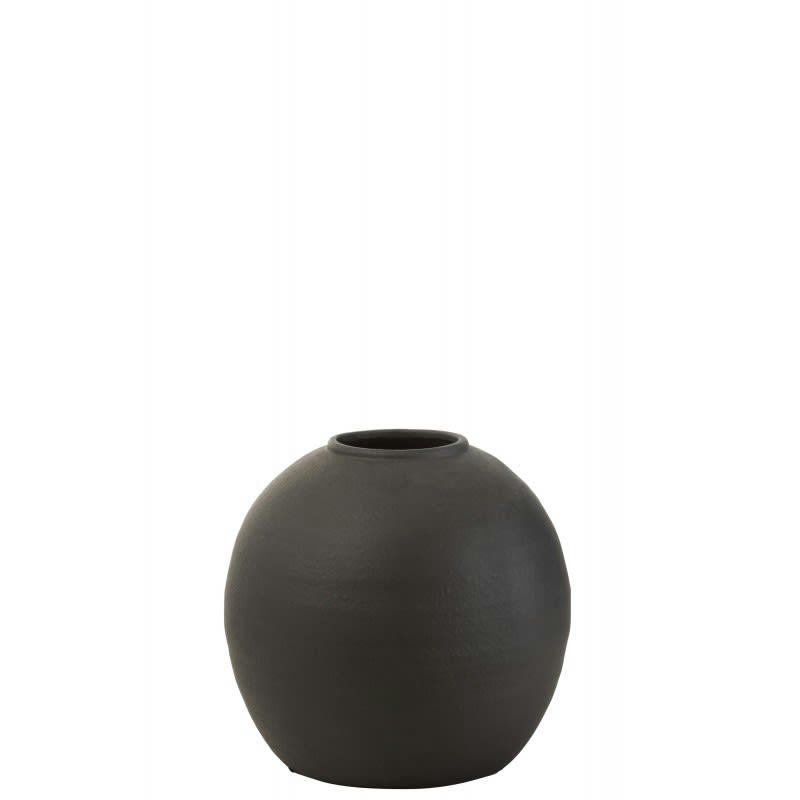 CIMENT - Vase rond ciment blanc H28cm