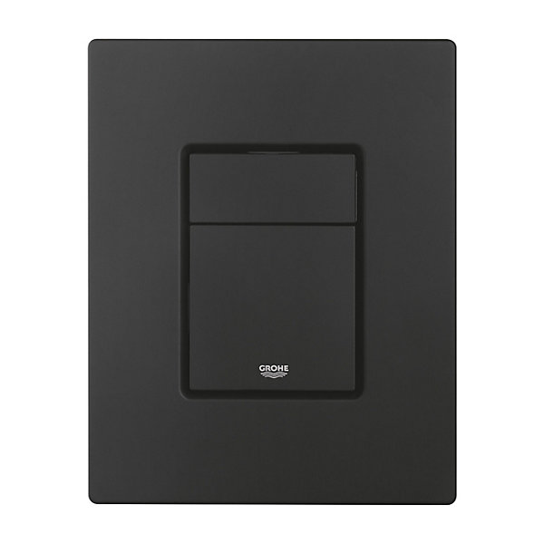 Grohe Even Plaque de commande double touche, Technologie anti-empreintes, Noir mat (38966KF0)