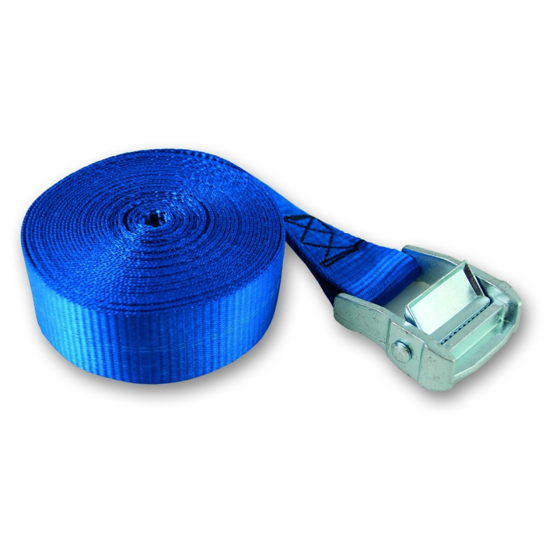 Sangle d'arrimage en polyester avec came à griffes 25 mm x 5 m CHAPUIS