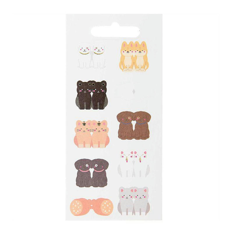 ANIMAUX - 10 feuilles d'autocollants registre animaux