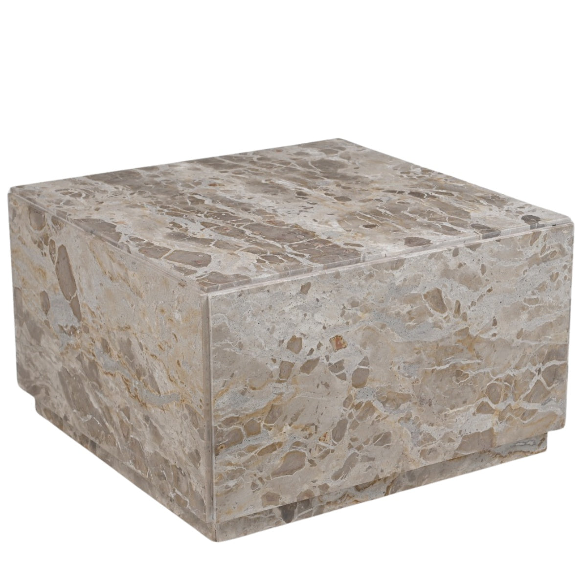 DÉJA Living Salontafel Malax - Vierkant Grijs Marmer - 62x62x35cm