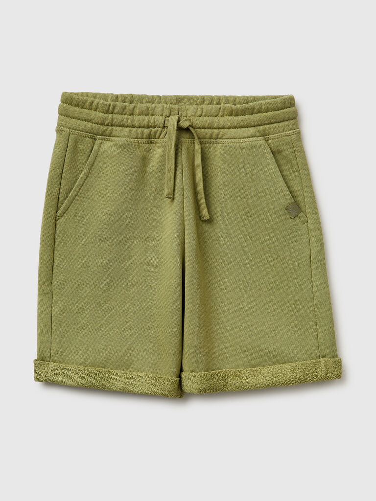 Bermuda shorts in pure cotton fleece