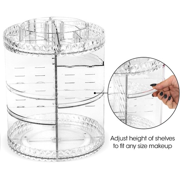 Makeup Organizer 360-Degree Rotating Cosmetic Storage Box