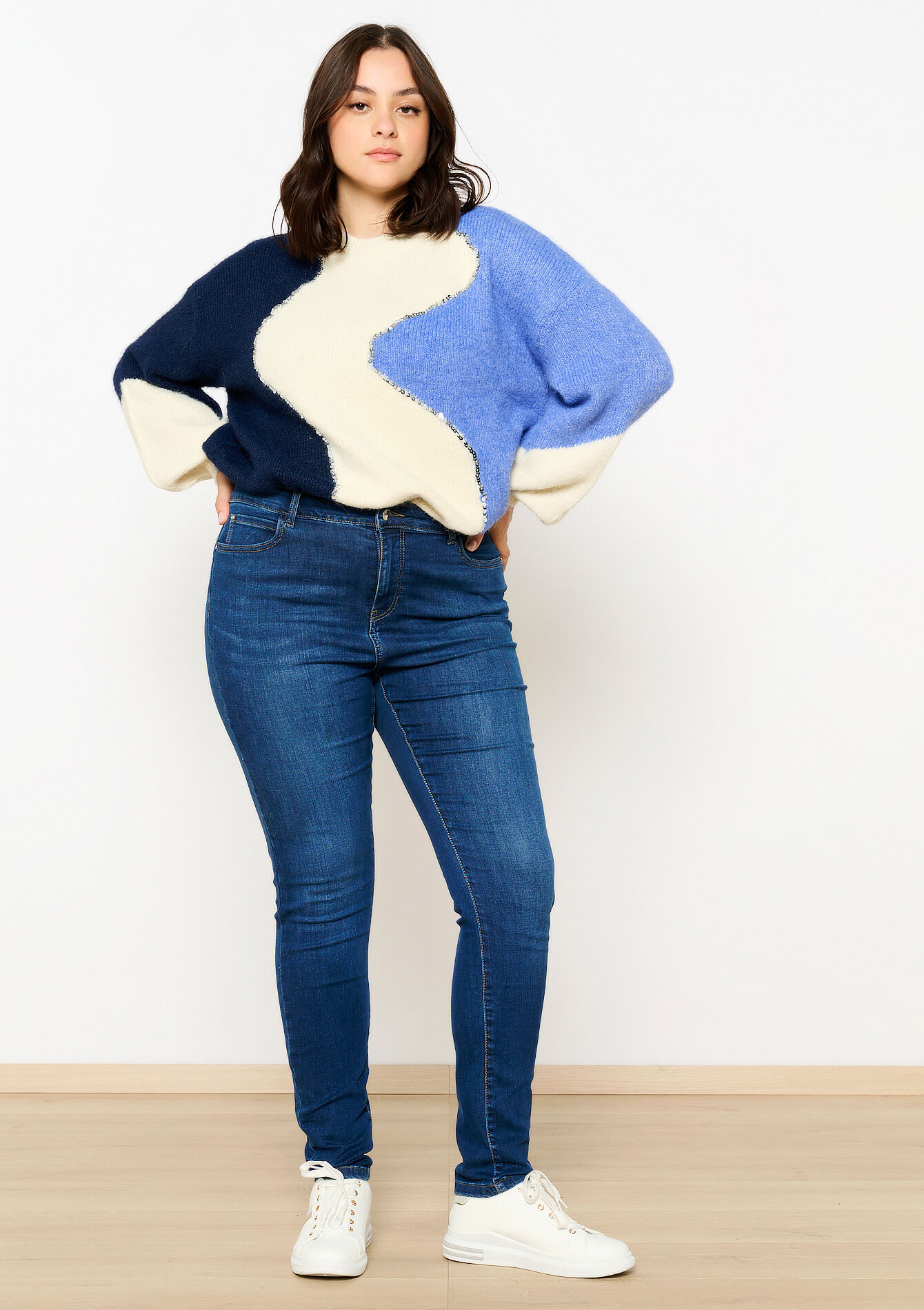 Skinny jeans met hoge taille