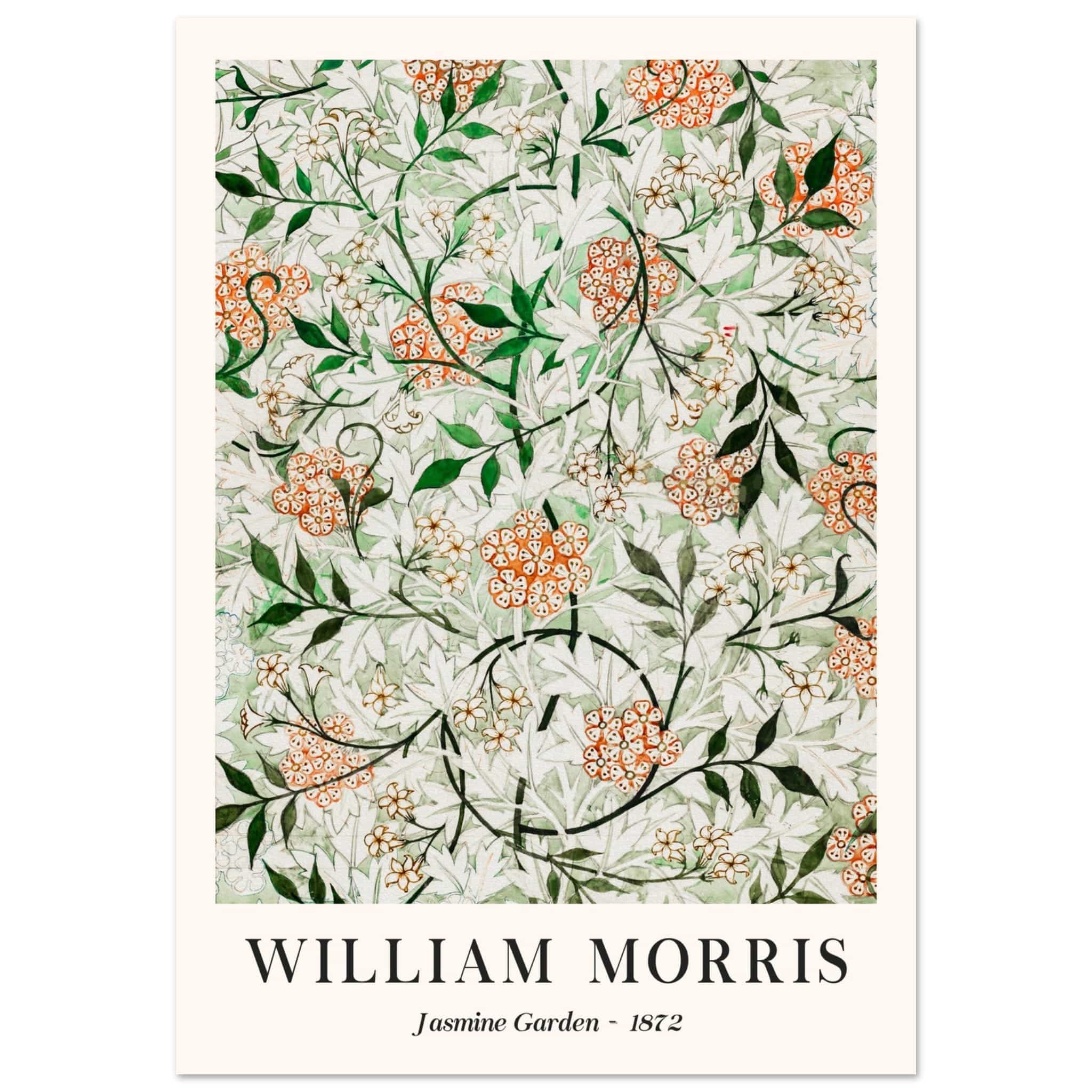 Artfulprints Poster William Morris - Jasmine garden  - 70x100 cm - Groen