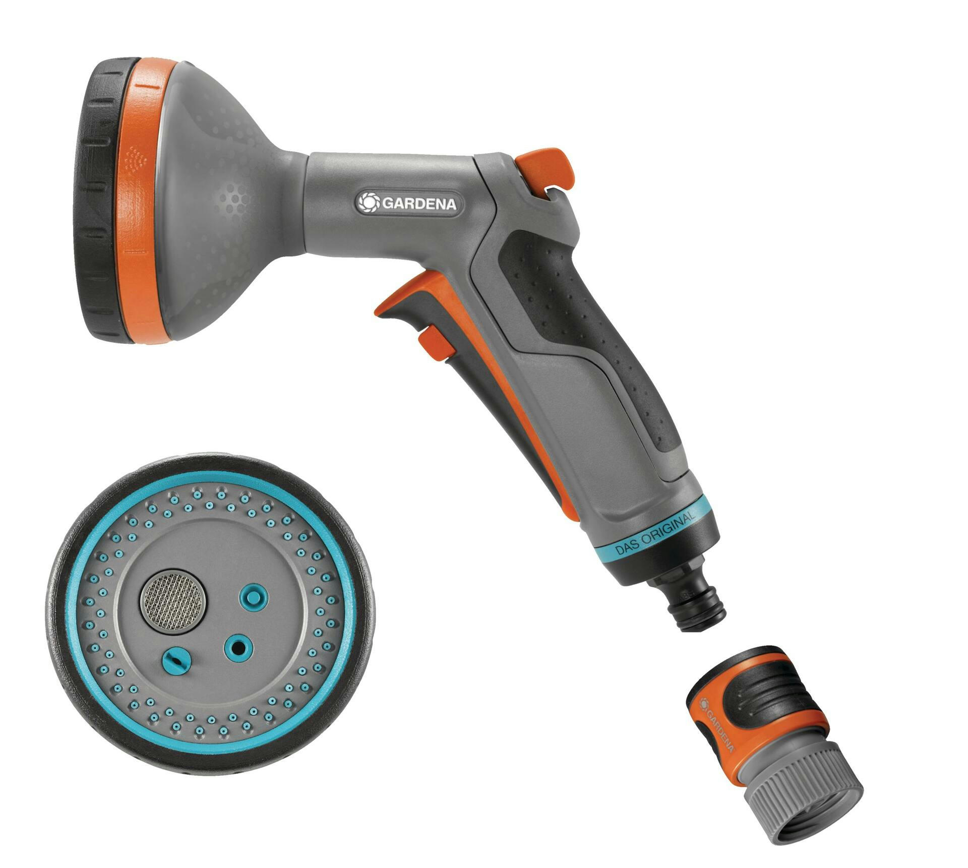 Gardena Frost Proof 5-Pattern Front-Trigger Garden Water Hose Spray Nozzle