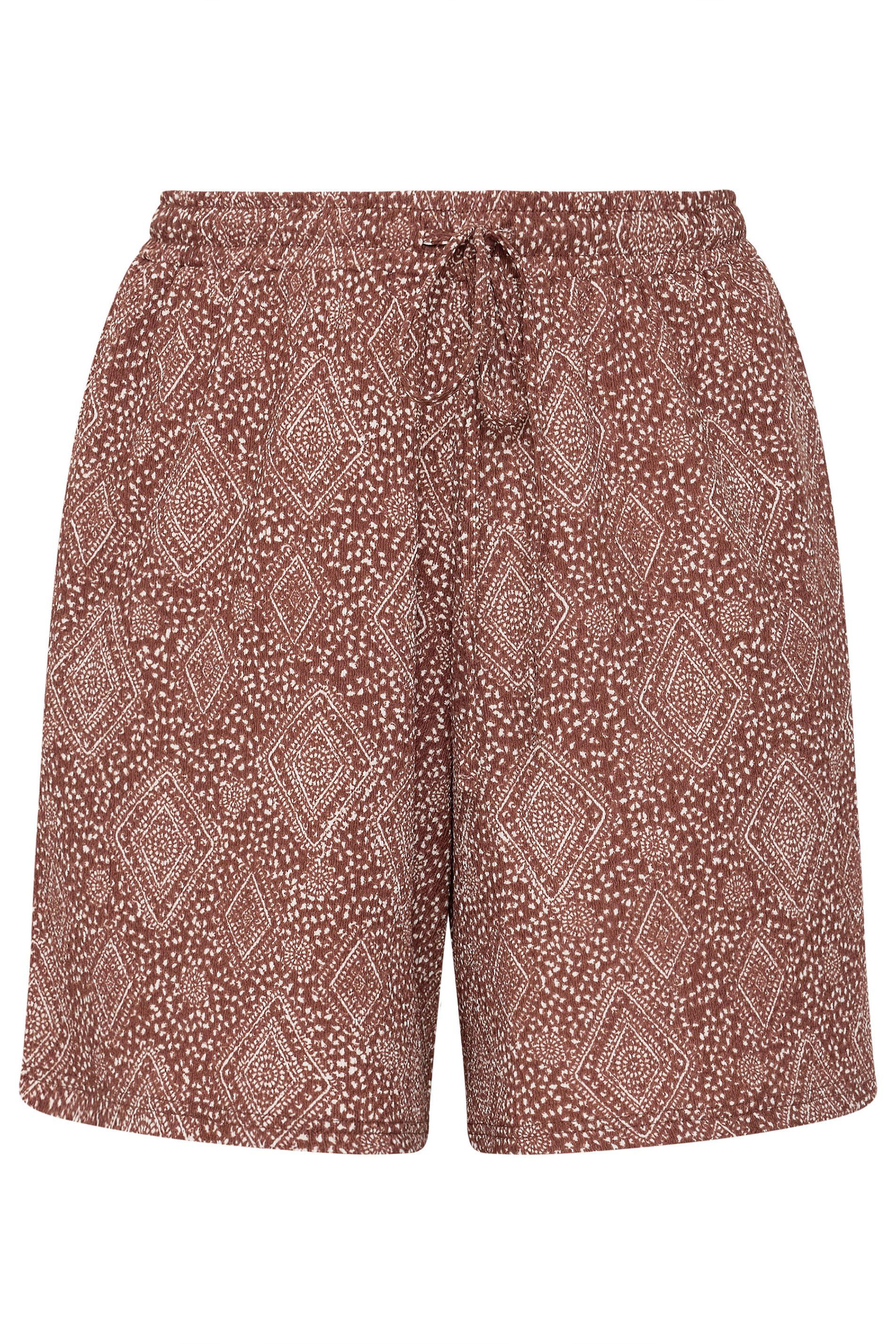 Yours Textured Diamond Print Shorts