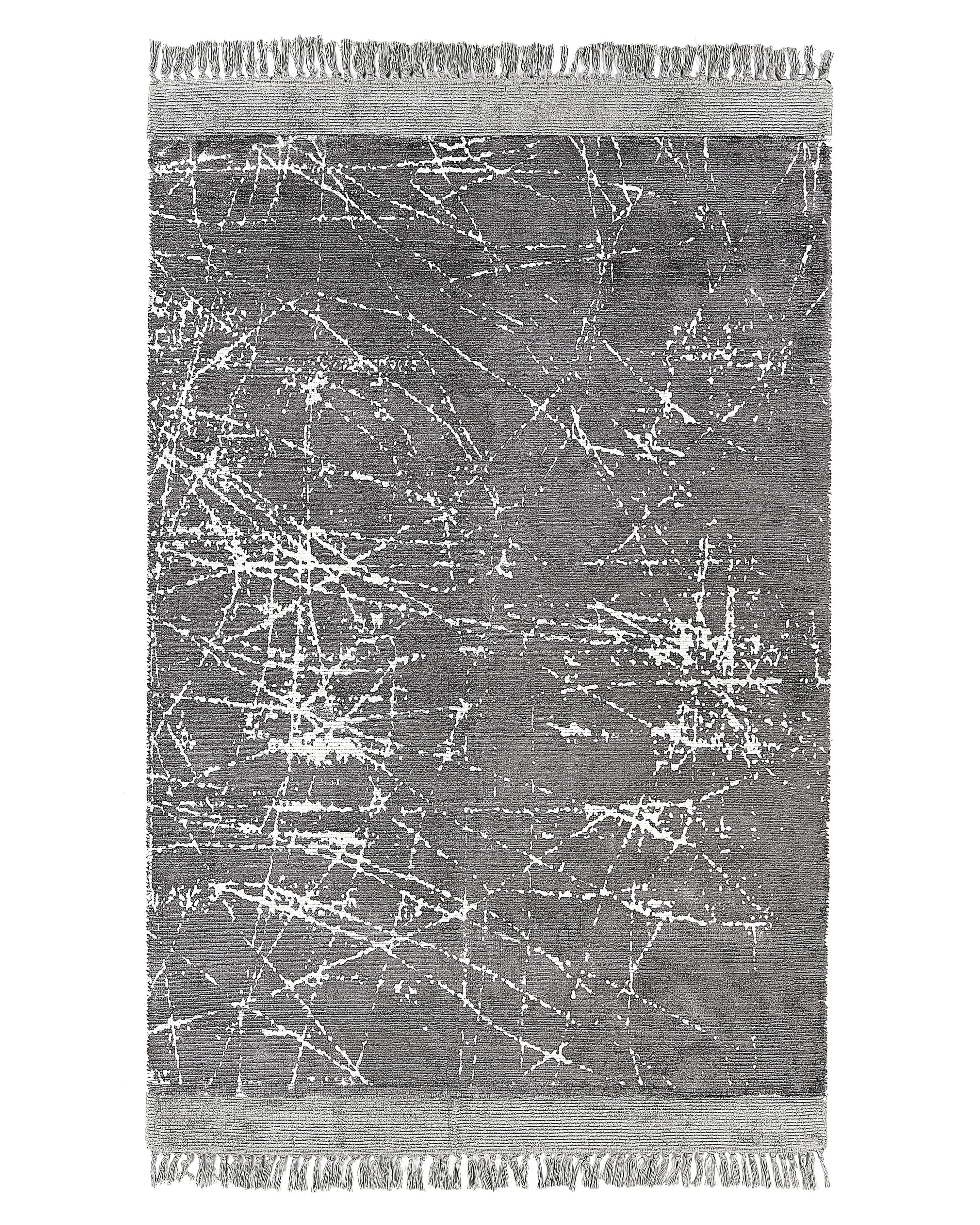 Rug HANLI Grey 140 x 200 cm Viscose
