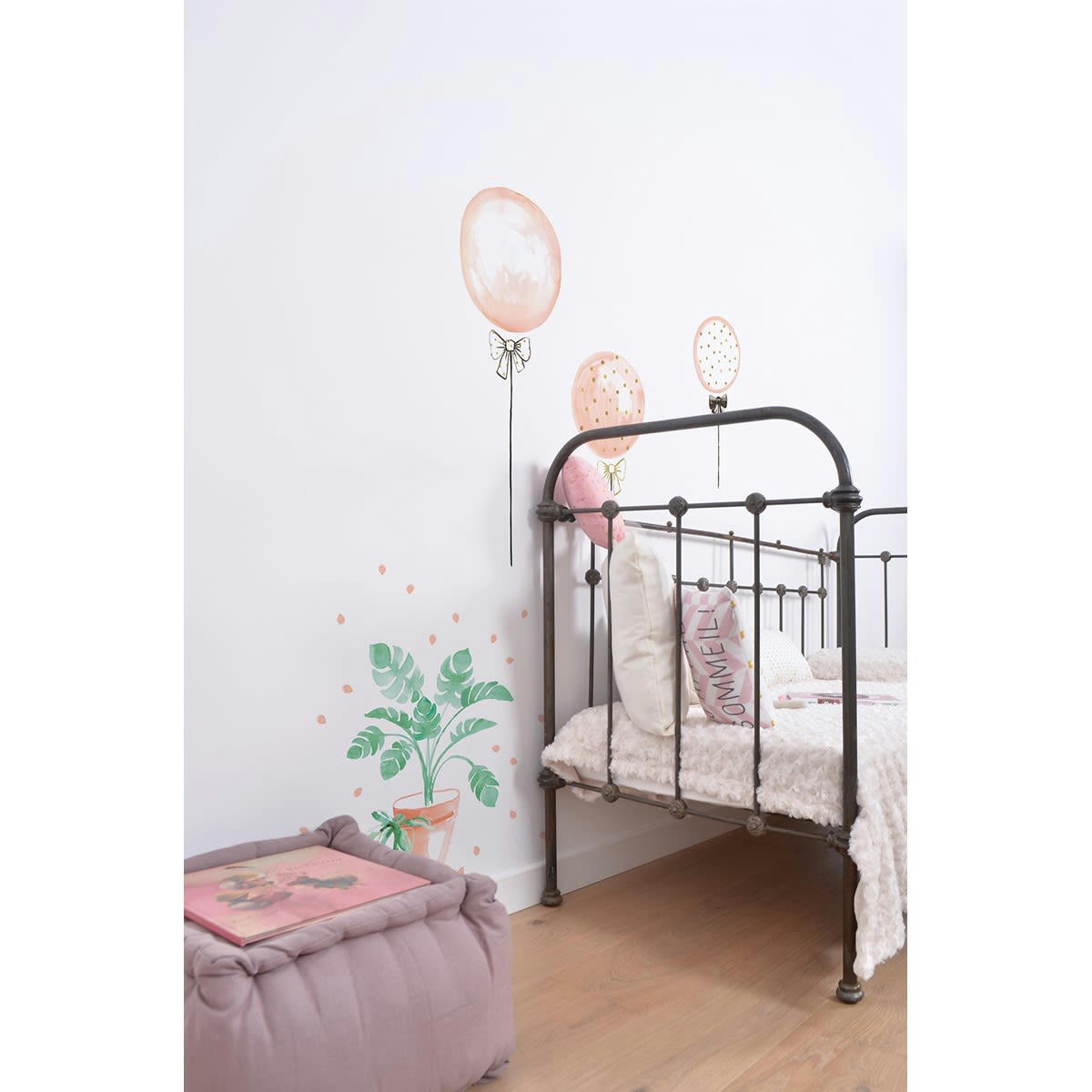 FLAMINGO - Stickers ballons en Vinyle mat Rose