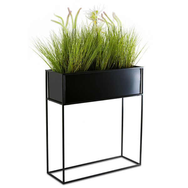 Kwietnik stojący skrzynia czarna 70 cm LOFT