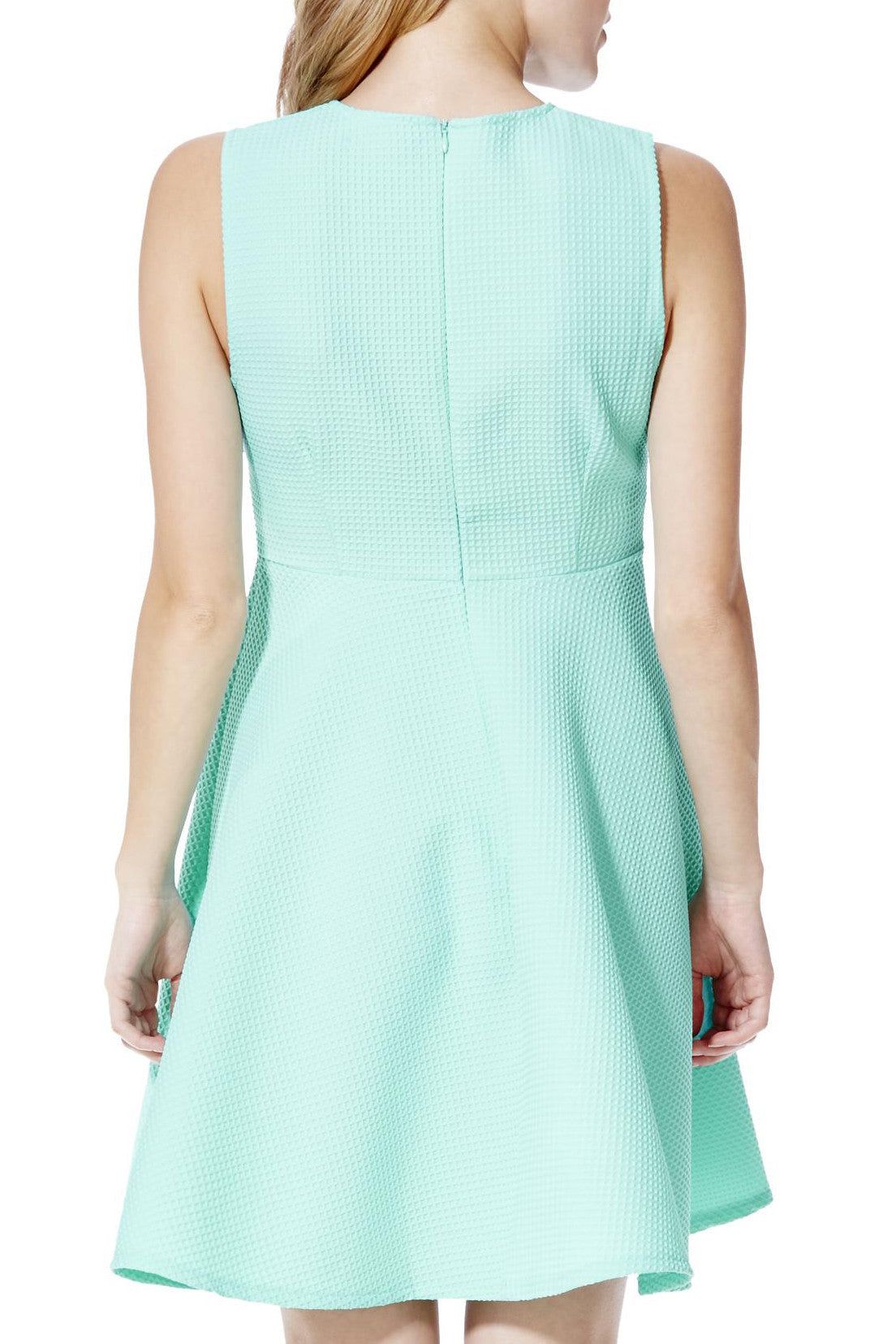 Cutie London Textured Fit and Flare Sleeveless Dress