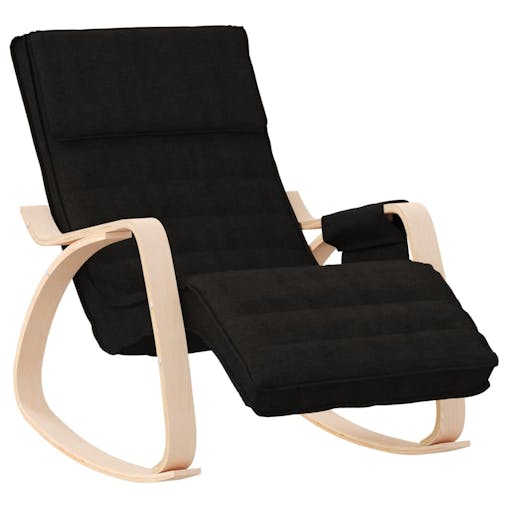 NNEVL Rocking Chair Black Fabric