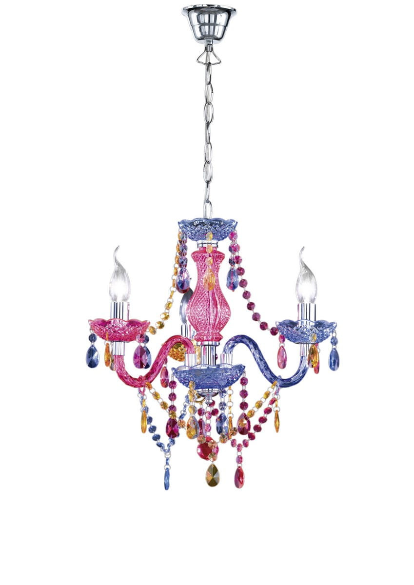 Lampa wisząca wielokolorowy LÜSTER 3xE14x40W wym: 150x46x46 cm RL