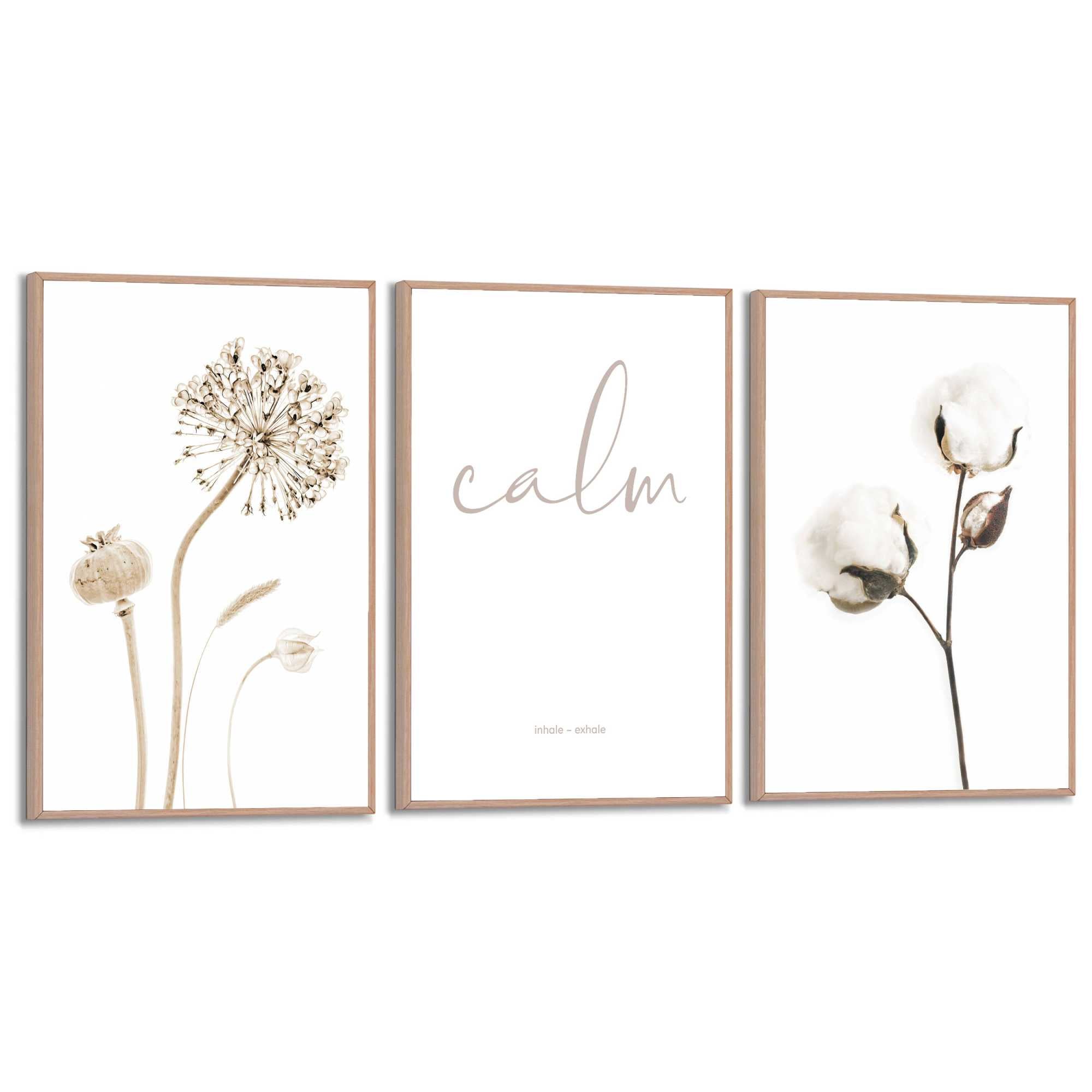 Reinders - Serene Whites - Schilderijen set 3x 30x20cm Hout