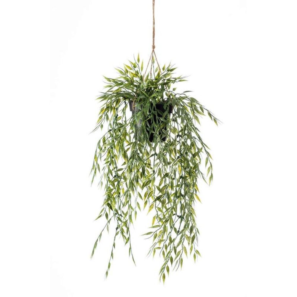 KUNSTIG PLANTE EMERALD BAMBUS HENGEPLANTE I POTTE 50CM