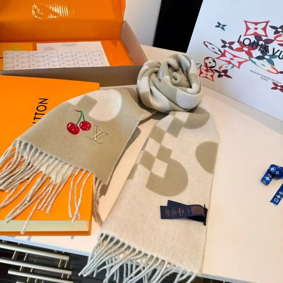 Louis Vuitton Cherry checkerboard scarf