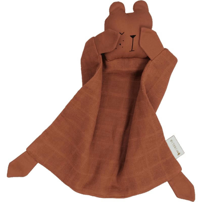 - Doudou plat en coton biologique Ours Cinnamon