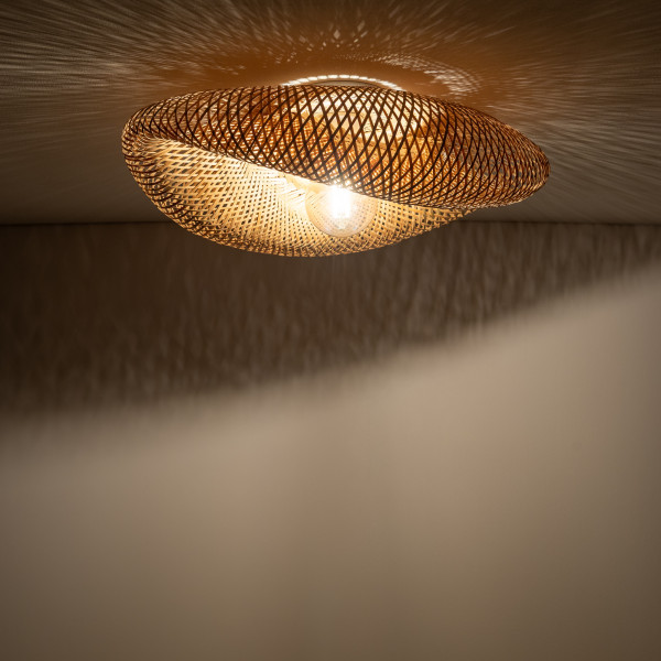 Lampa wisząca naturalne drewno-biała HAVANA M 1xE27x25W Nowodvorski