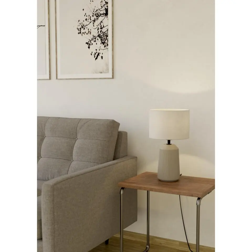 EGLO Capalbio Tafellampen - E27 - keramiek - Zandkleur