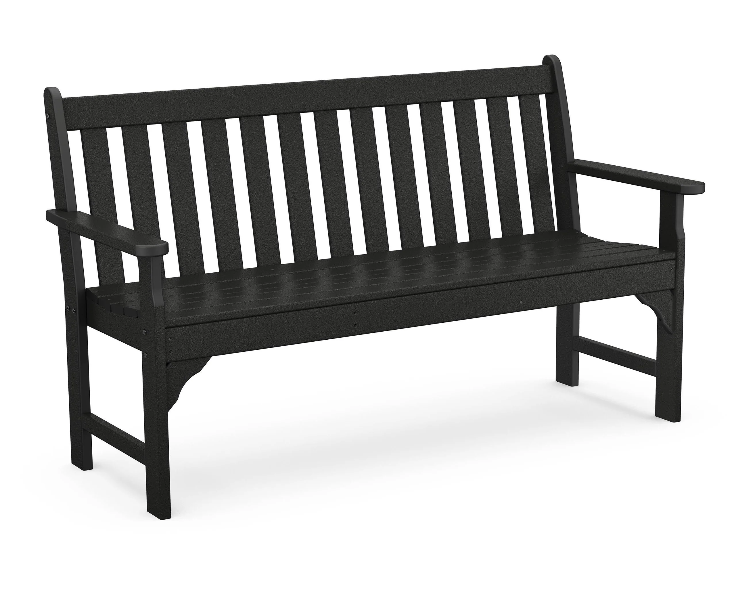 5�� Vineyard Outdoor Bench, in Black