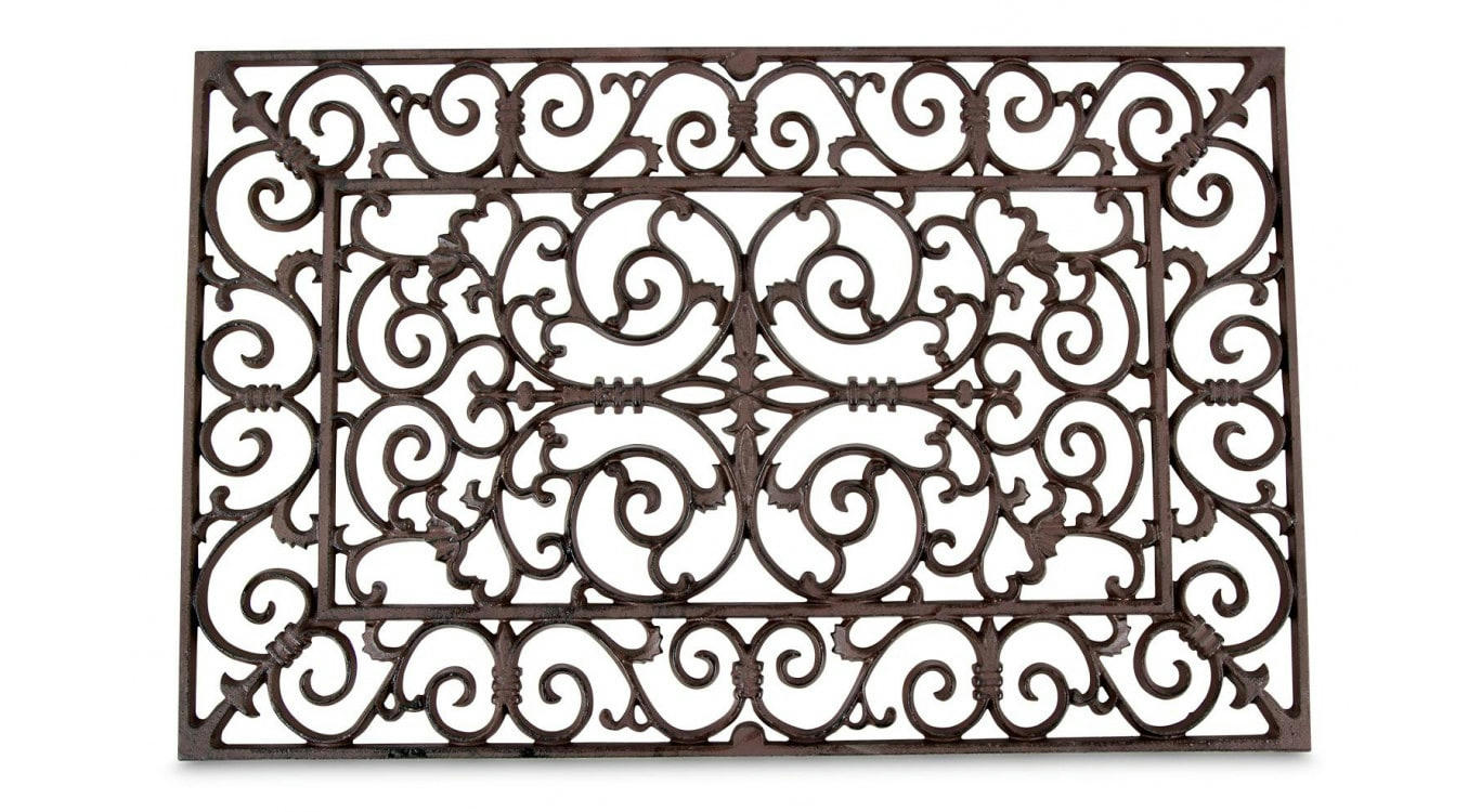 - Paillasson Rectangulaire Fonte Marron 72x46x2cm