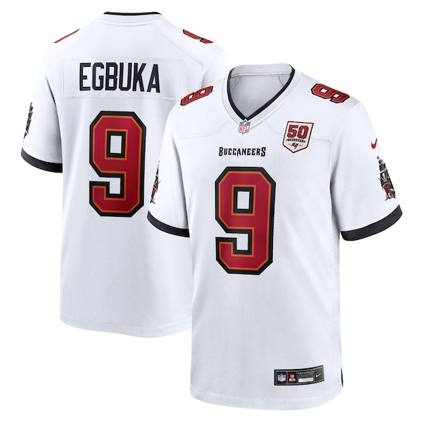 Emeka Egbuka Tampa Bay Buccaneers Nike  White Game Jersey - White/Red/Creamsicle
