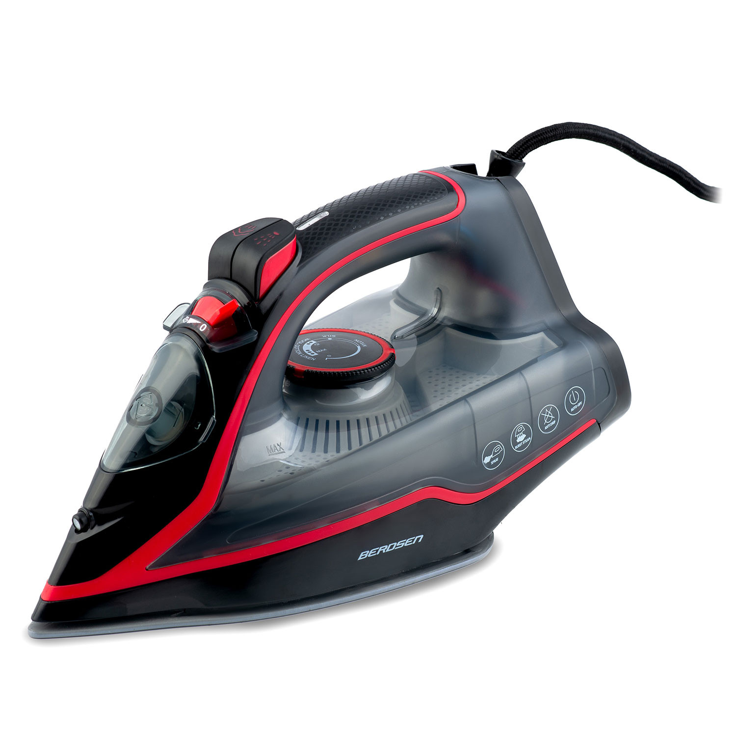 Żelazko parowe 2600W ceramiczna powłoka praca w pionie Berdsen 333100