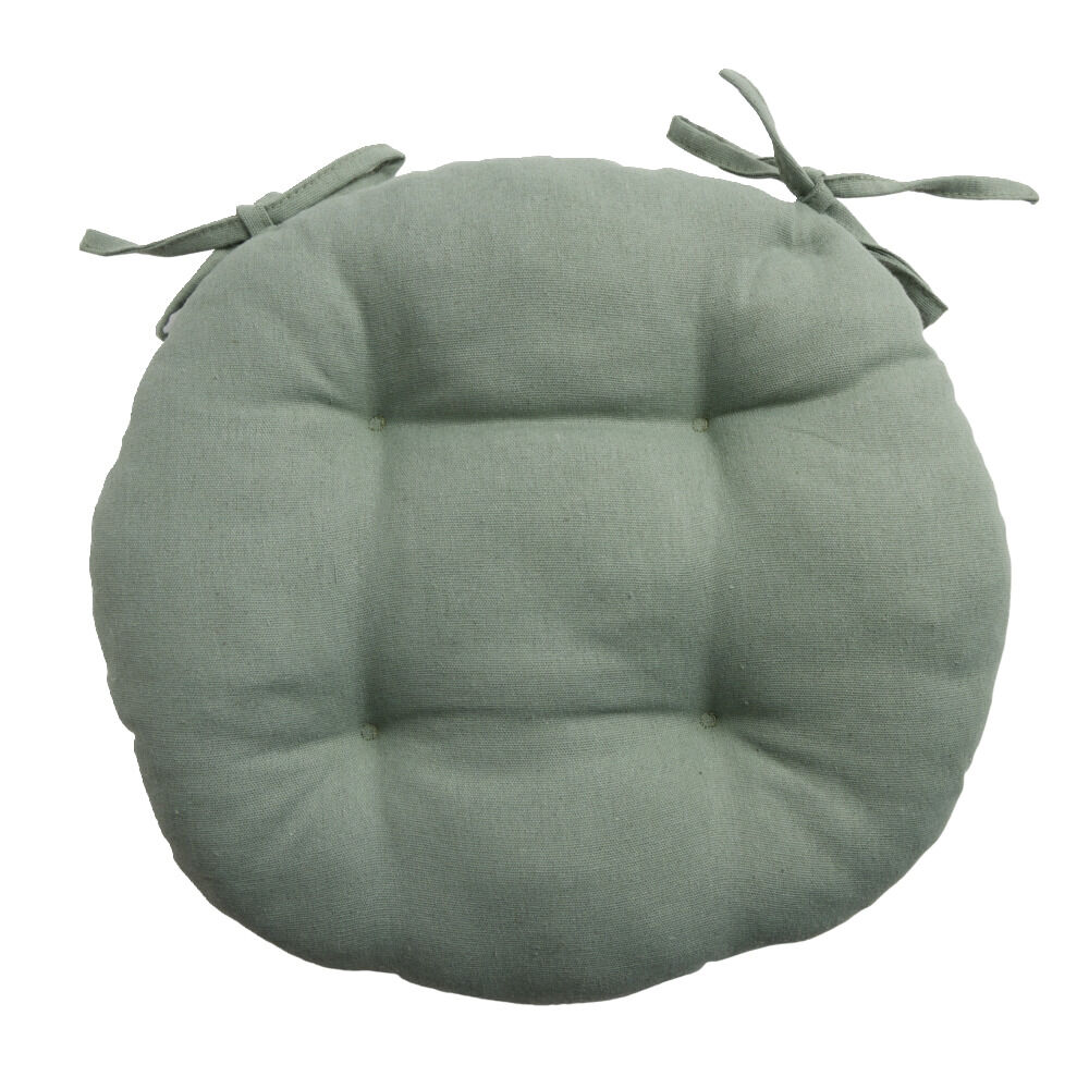 Galette de chaise ronde Ø38cm vert foncé
