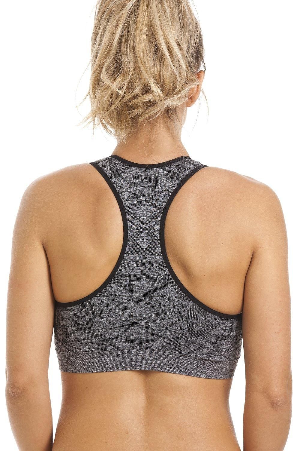 Camille Non Wired Seamfree Aztec Print Sports Bra