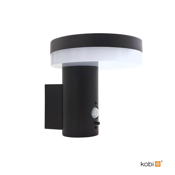 Kinkiet zewnętrzny solarny LED 3 5.5W neutralna barwa czarny IP44 Kobi