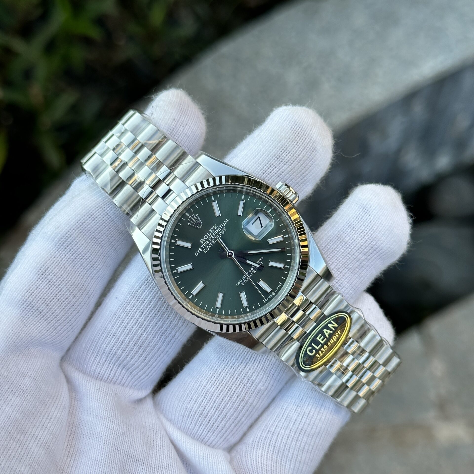 Rolex Datejust 126334 904L Steel Green Dial 36mm Jub Super Clone