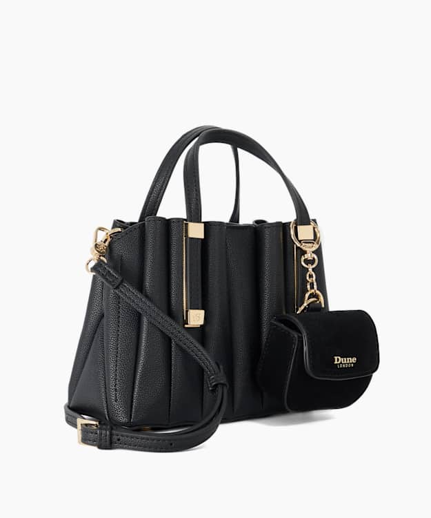 Dinkydolly Black - Pleated Top-Handle Bag