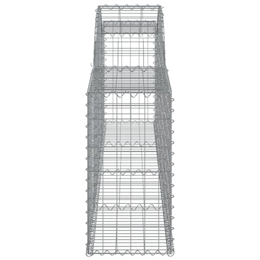 NNEVL Arched Gabion Basket 300x30x60/80 cm Galvanised Iron