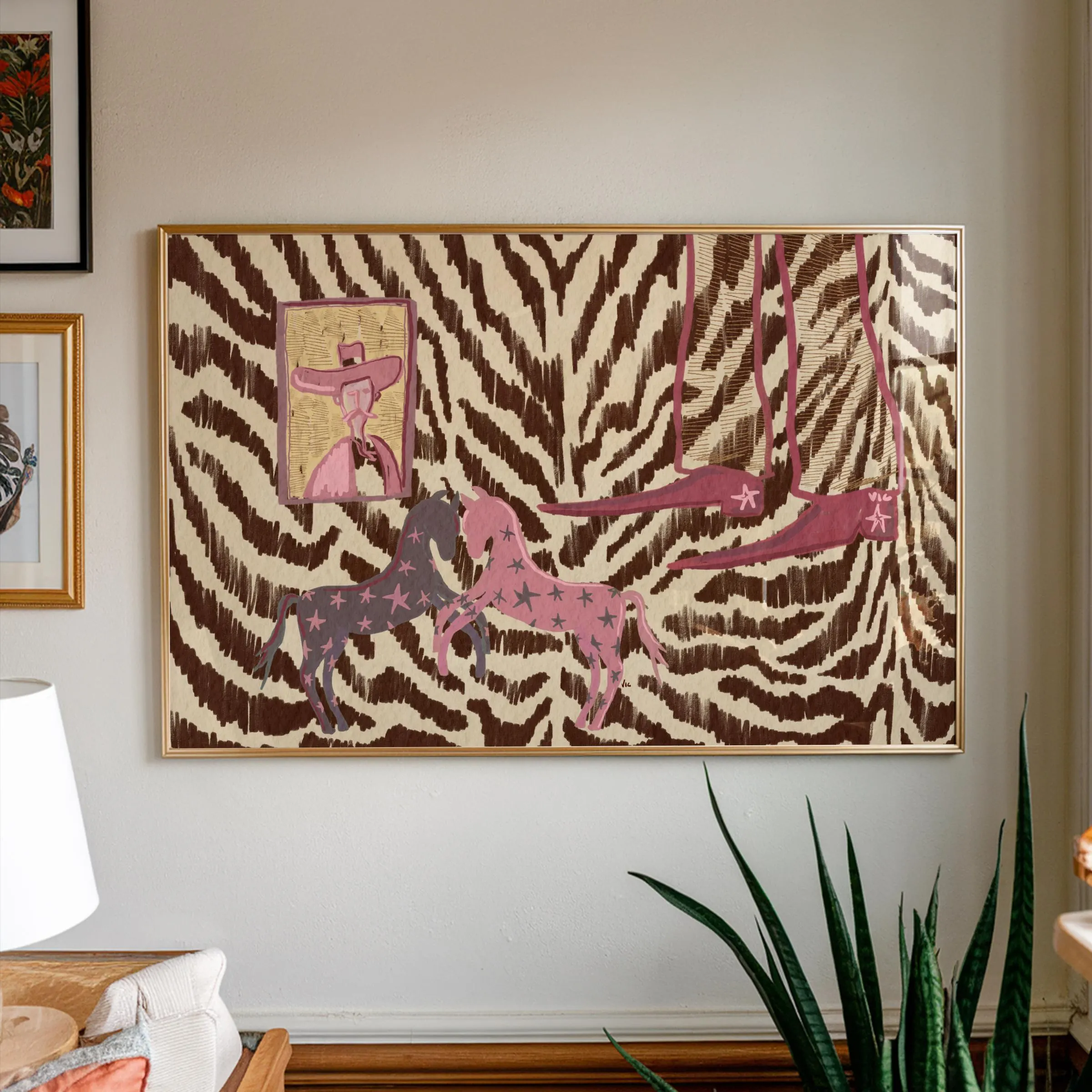 Rodeo Pink Collage, Cowgirl Wall Art Print, Pink Western Decor, Rodeo Collage Poster, Trendy Cowgirl Bedroom Art, Western Aesthetic