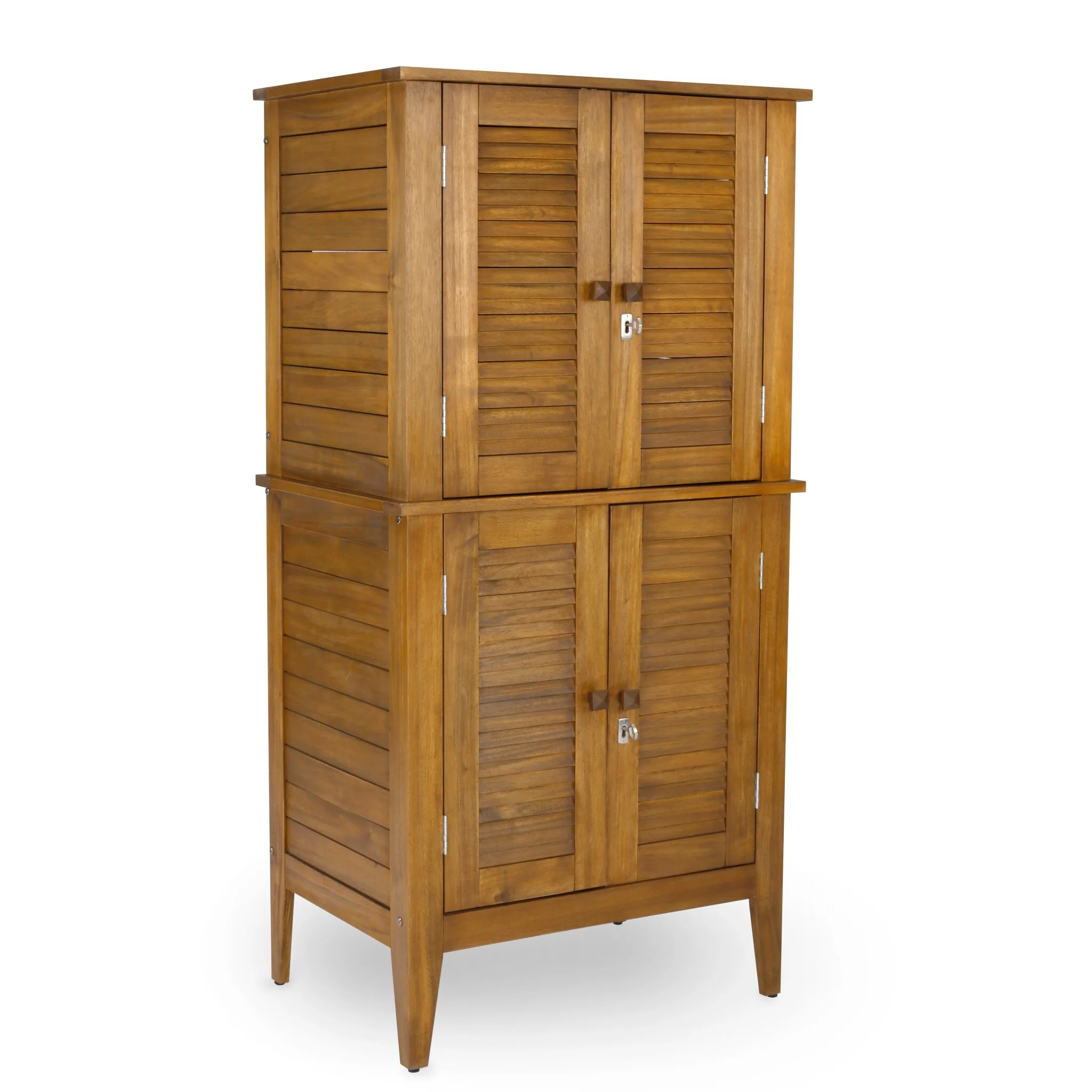 Homestyles Maho Brown Wood Outdoor Storage Cabinet