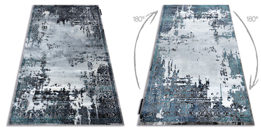 Dywan DE LUXE nowoczesny 2078 Ornament vintage przecierany - 160x220 cm