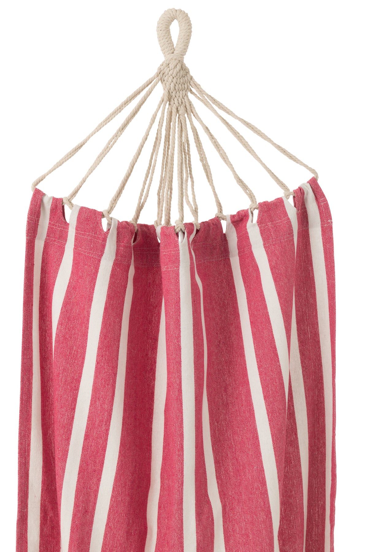 J-Line hangmat Strepen - katoen/polyester - roze/wit