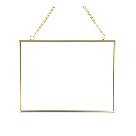 Glass Sign with Gold Frame 20cm x 15cm