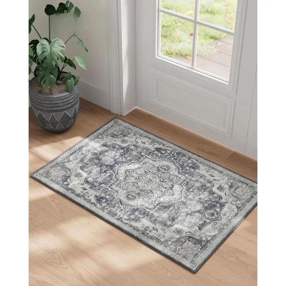 Parya Home Vloerkleed - Antislip Lichtgrijs - 61x92 cm