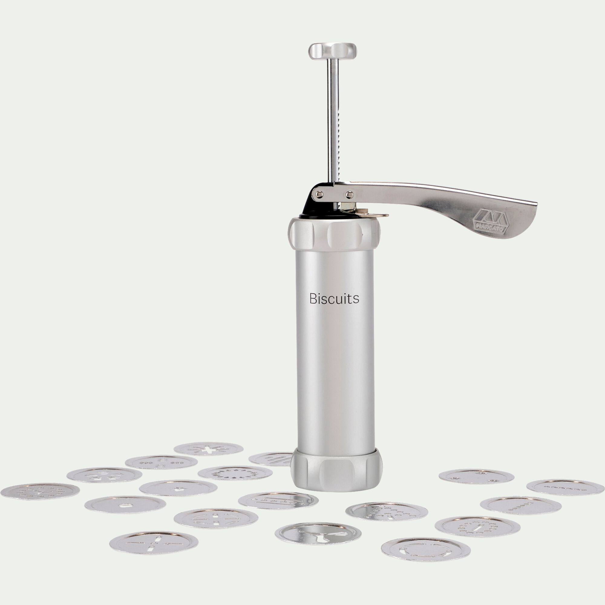 MARCATO - Presse à biscuits en aluminium anodisé - argenté