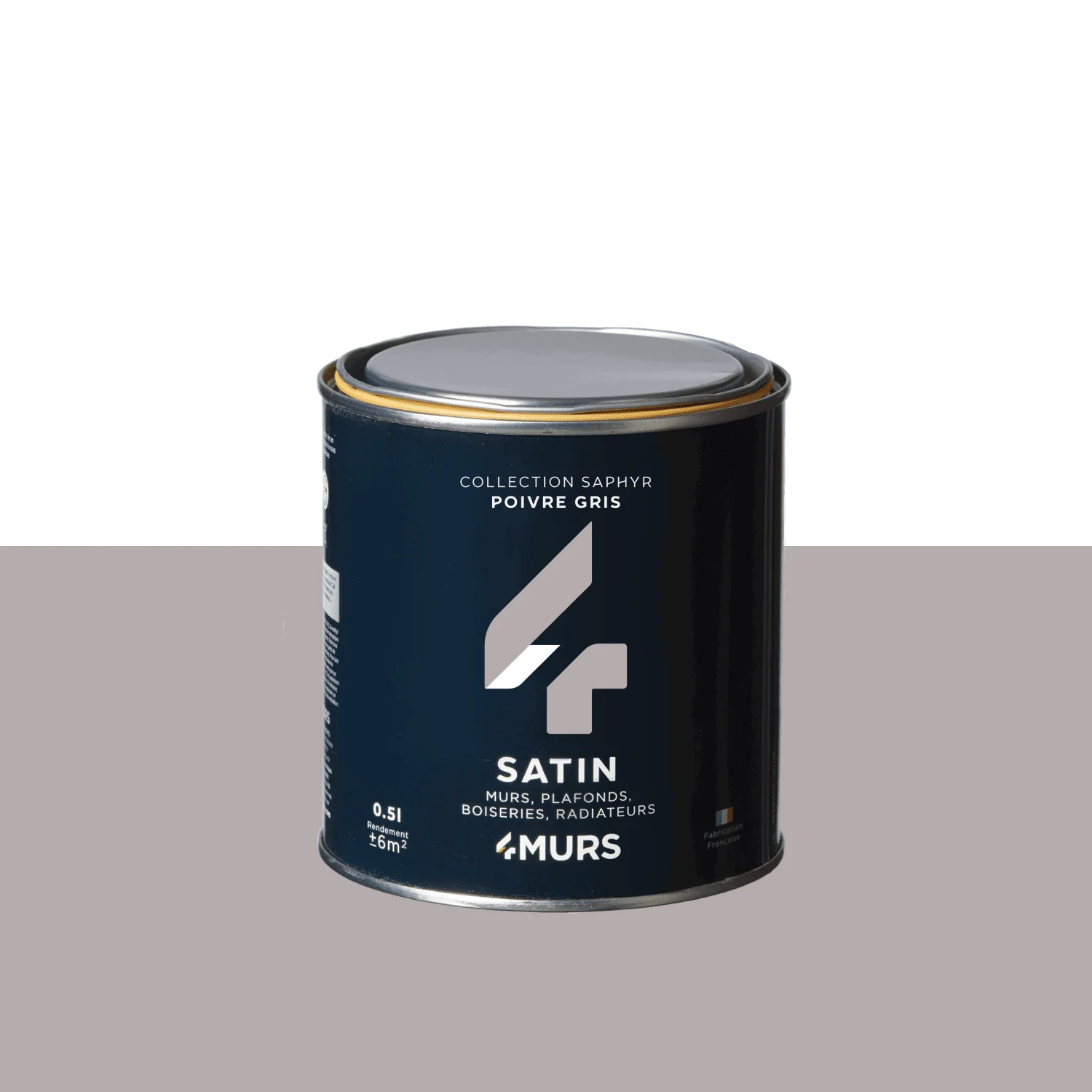 Saphyr Peinture Finition Peinture poivre gris Satiné 0,5 L
