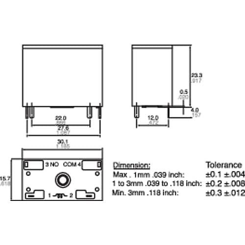 Panasonic ALF1P05 Relais PCB 5 V/DC 25 A 1 NO - montage traversant, haute fiabilité