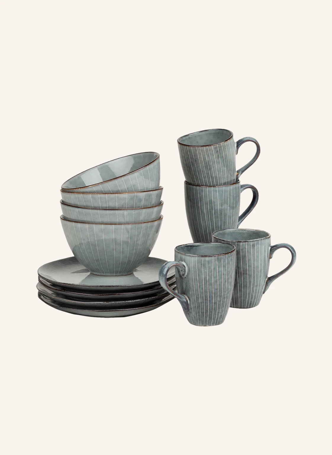 BROSTE COPENHAGEN 12-tlg. Geschirrset NORDIC SEA