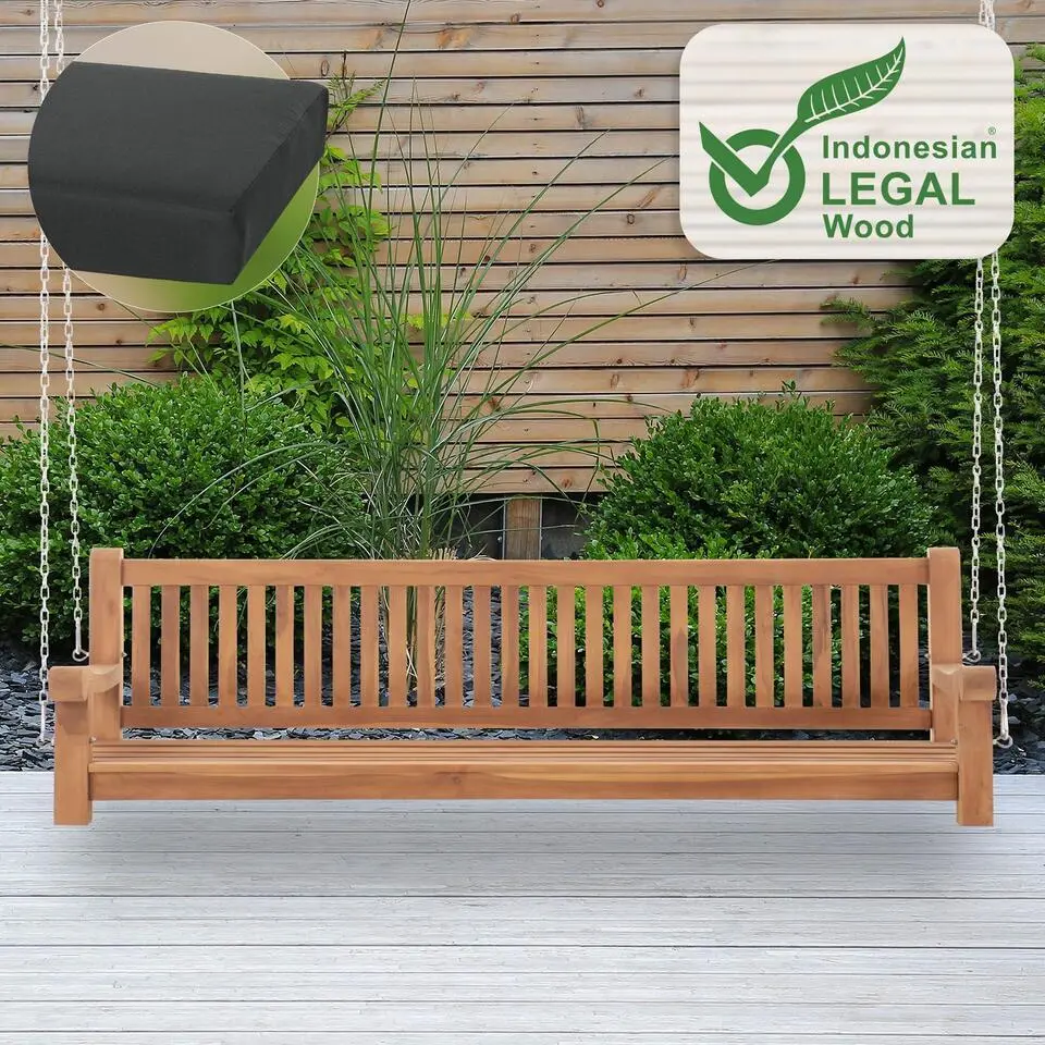 CLP Schommelbank Joyce 220 cm - donkergrijs