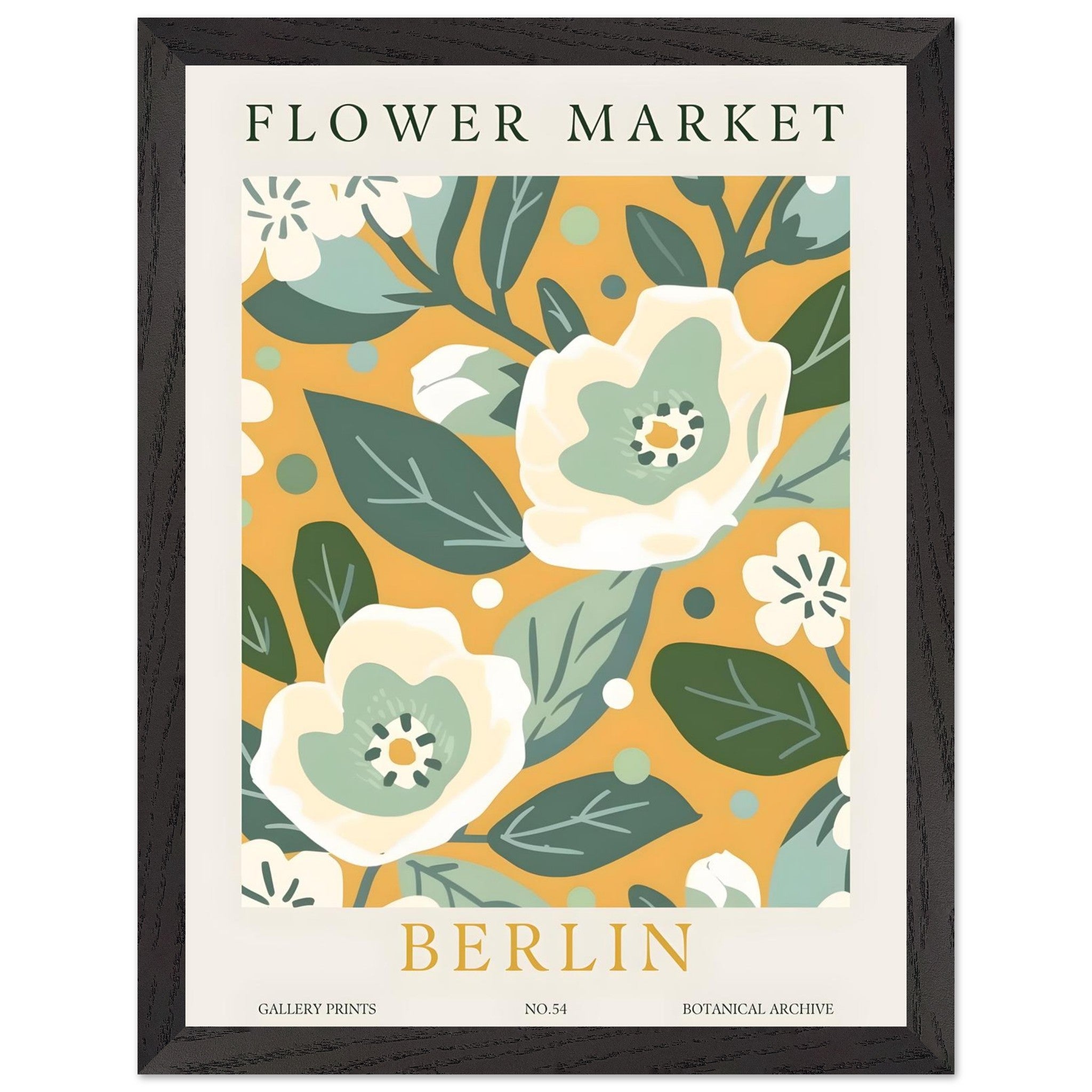 Artfulprints Poster met Lijst Flower market - Berlin I  - 30x40 cm - Meerkleurig
