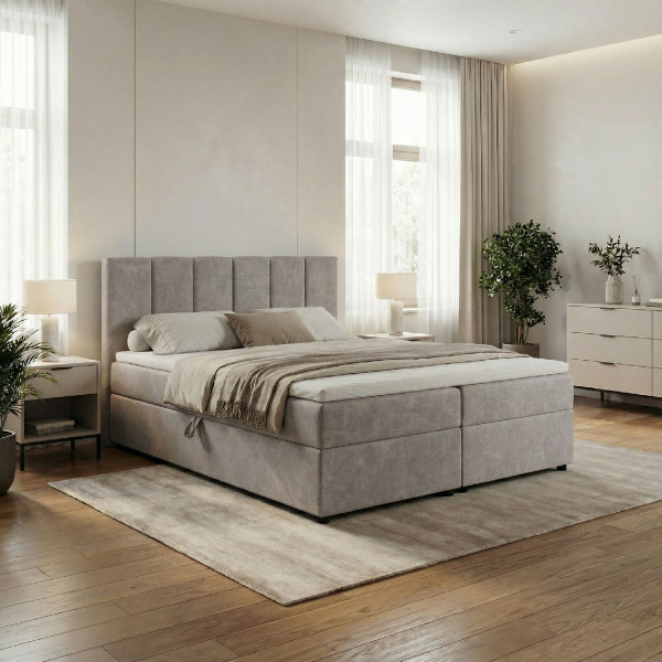Łóżko kontynentalne VUSE 140x200 Materac Bonell CASTEL