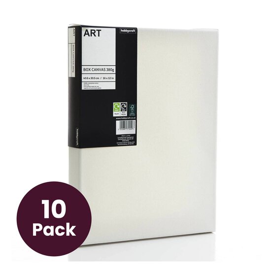 Box Canvas 40.6cm x 30.5cm 10 Pack Bundle